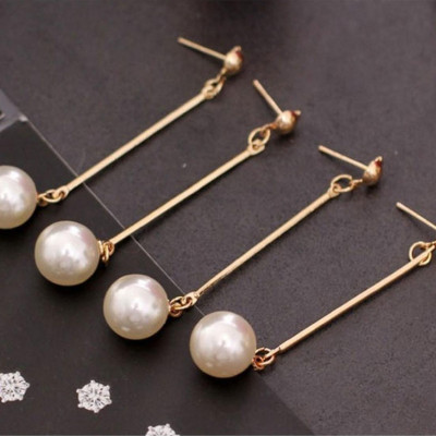 Bông tai nữ dáng dài đính hạt BT54 mẫu mới