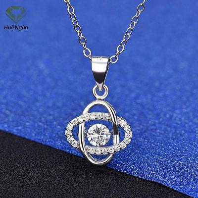 Dây chuyền bạc Ý 925 Huệ Ngân - Cỏ bốn lá may mắn PP1682