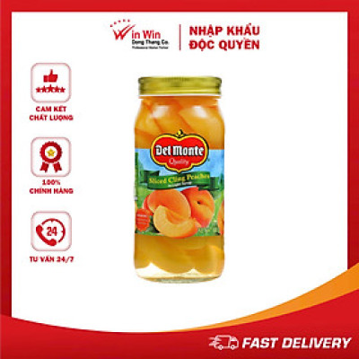 Đào Cắt Lát Ngâm Đường Del Monte 680g - Thương Hiệu Mỹ, SX China | Del Monte Sliced Cling Peaches in Light Syrup 680g