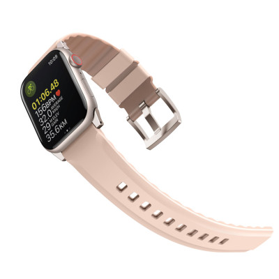 Dây đeo UNIQ Linus Waterproof Airsoft Silicone 38/40/41mm For Apple Watch Series 1-8/SE mềm mịn chống thấm mồ hôi nước