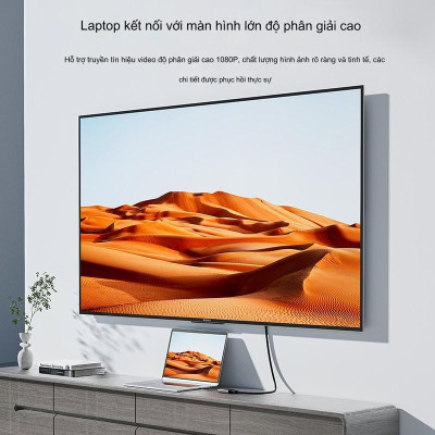 SOAIY Cáp USB Type-C Ra HDMI Cho Tất Cả Dòng PC, Máy Tính, Laptop Kết Nối Lên Màn Hình Tivi JH-Z935 - Hàng Nhập Khẩu