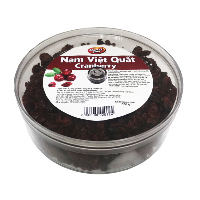  Quả Nam Việt Quất khô – Cranberry 350gr dan.d.pak,,không chất bảo quản,giải độc tố trong cơ thể,làm đẹp da,là liều thuốc hữu hiệu để hạn chế nguy cơ bị ung thư, đột quỵ, nhiễm virus, bệnh tim mạch