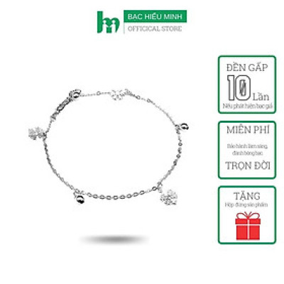 Lắc Chân Nữ Bạc Hiểu Minh LC128 bạc ta
