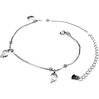 Lắc Chân Nữ Bạc Ý Bạc Hiểu Minh LC114 Chiếc Lá