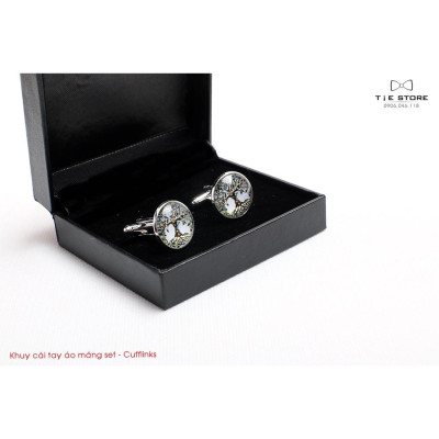 Khuy Cài tay áo Măng Set cao cấp hình tranh vẽ - cufflinks , tặng kèm hộp nhỏ