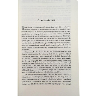 Sách - Quốc Gia Học Tập - Học Tập Công Nghệ, Chính Sách Công Nghiệp Và Bắt Kịp Thành Công - NXB Chính Trị Quốc Gia