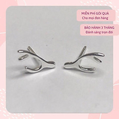 Khuyên tai bạc 925 cành cây lạ mắt độc đáo nhỏ nhắn dễ thương đáng yêu Dế Bạc - K5997