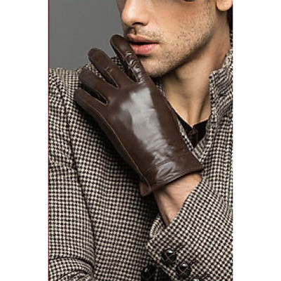 Bao tay da nam BHY8717 Găng tay nam da cừu. thoải mái lái xe, Lót lông giữ ấm