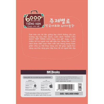 Sách - 6000 Câu Giao Tiếp Tiếng Hàn Theo Chủ Đề - Kèm App Học Online Tiện Ích - MCBooks