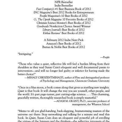 Quiet: The Power Of Introverts In A World That Can