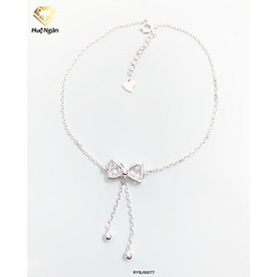 Lắc chân bạc Ý 925 Huệ Ngân - Nơ đẹp RYBJ50077