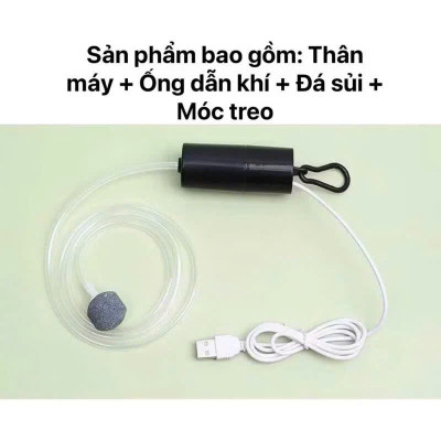 (Hàng Tốt) Bộ Máy Sục Sủi Khí Oxy Mini Cho Bể Cá Cảnh Thủy Sinh – Siêu Êm, Hàng Cao Cấp, Bơm Khí Oxy Hồ Cá