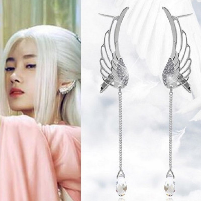 Bông tai khuyên tai cánh thiên thần giọt lệ phong cách cổ trang nổi bật