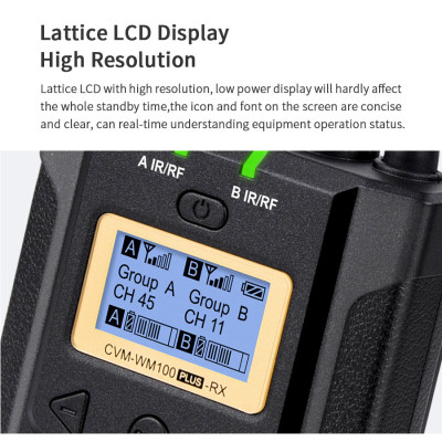 Bộ Micro Không Dây UHF Cho Máy Ảnh Comica CVM-WM100 Plus - Hàng Chính Hãng