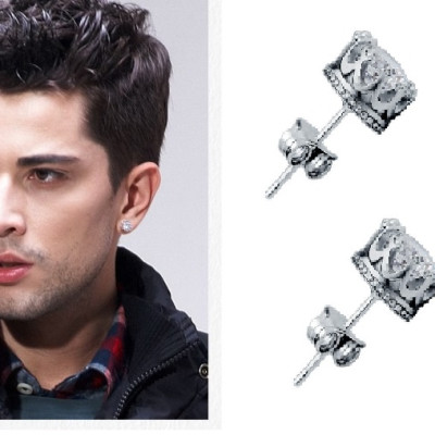 Đôi bông tai nam dính đá siêu đẹp