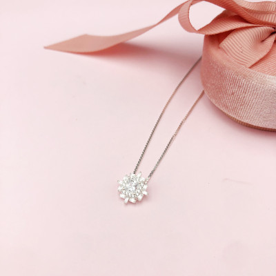 Dây Chuyền Vòng Cổ Nữ Bạc 925 Đính Đá Tinh Tế BẠC HIỂU MINH DMD492