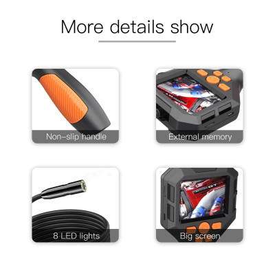 ROGTZ - Camera nội soi P10 Chống nước IP68 Màn hình IPS 2.8 inch Đường kính camera 3.9mm Độ phân giải cao 1080p 8 đèn LED Đa ngôn ngữ Pin lithium dung lượng cao 3.7V 2600mAh Nhà xưởng Y tế Cầm tay Ô tô Nhà cửa Hàng Chính Hãng