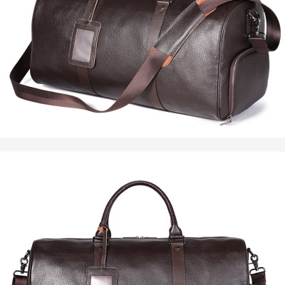 Túi trống du lịch da bò có ngăn để giày BHM8706. Túi xách nam. Hàng chính hãng.