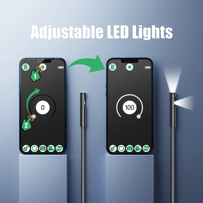 Camera Nội Soi Công Nghiệp HD1080P 2.0MP 8MM LED IP68 Chống Nước Kết Nối WIFI Không Dây Với Điện Thoại F300 - Hàng Nhập Khẩu