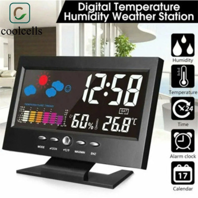 Đồng Hồ LED Để Bàn Báo Thức Cảm Biến Âm Thanh, Màn Hình LCD Có Báo Nhiệt Độ, ĐÈN TRANG TRÍ , ĐỒNG HỒ TREO TƯỜNG