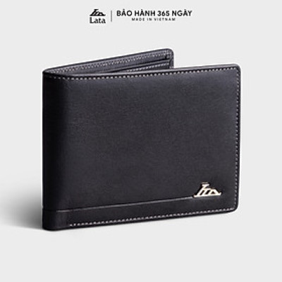 Ví nam da bò Lata ( Thời trang nam gấp 2 dáng ngang - Ví da thật LVN98 )