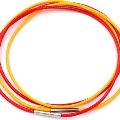 Combo 2 sợi dây vòng cổ cao su - đỏ + vàng DCSOV1