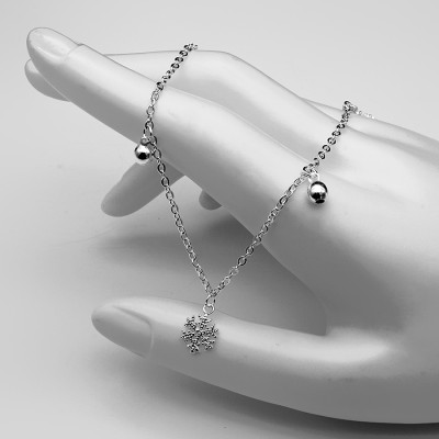 Lắc Chân Nữ Bạc Hiểu Minh LC128 bạc ta