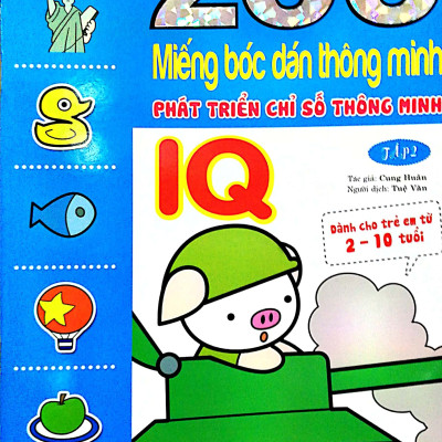 Bộ bóc dán hấp dẫn dành cho bé từ 2-6 tuổi:  Combo 6 Tập 200 Miếng Bóc Dán Thông Minh Giúp Bé Phát Triển Các Chỉ Số Iq,Eq,Cq