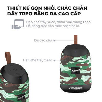 Loa Bluetooth di động Energizer Kiêm Sạc Dự Phòng BTS 061 - Hàng Chính Hãng