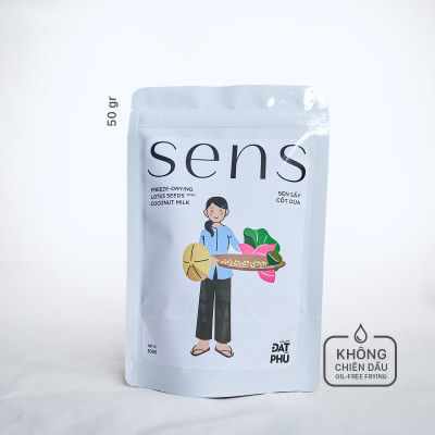 SENS - Sen sấy thăng hoa Đất Phú Farm, vị Nước cốt dừa 50gr