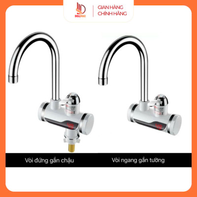 Máy Nước Nóng Trực Tiếp Gắn Chậu gắn tường có rơle chống giật an toàn dùng Nước Nóng và Lạnh Ngay Tại Vòi