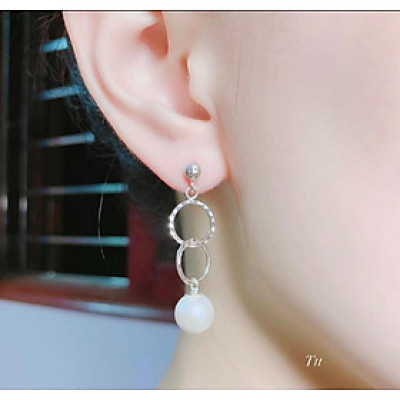 Bông tai bạc thời trang cao cấp chất liệu bằng bạc s925 MS091