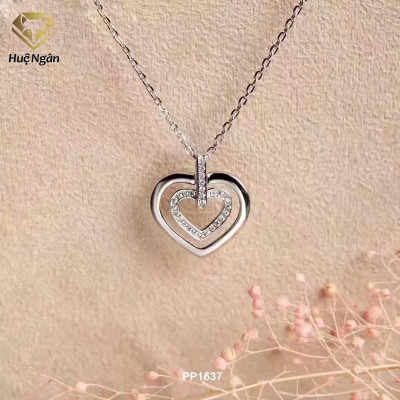 Dây chuyền bạc Ý 925 Huệ Ngân - Tim xinh PP1637