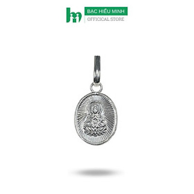 Hộp Đựng Bùa Mặt Dây Chuyền Nam Nữ Bạc Ta Hình Phật Chính Hãng BẠC HIỂU MINH MDN486