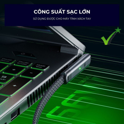 Plextone T100 - Cáp Sạc Đa Năng Type-C: Tốc Độ Nhanh, Độ Bền Vượt Trội, Có Đèn Báo - Hàng Chính Hãng