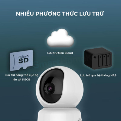 Camera thông minh Aqara E1 CH-C01E Wifi 6E Xoay 360 2K indoor Bản Quốc Tế - Hàng Chính Hãng