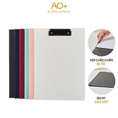 Trình ký đôi A4, kẹp tài liệu dọc chất liệu nhựa PP cao cấp Thương hiệu AO+