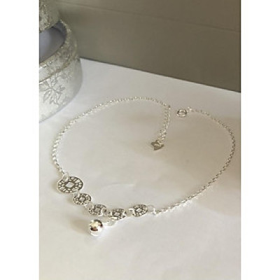 Lắc chân nữ bạc 925 bạc xinh - Chuỗi kim tiền may mắn RYBJ50089