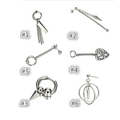 Bông tai khuyên tai unisex KPOP hợp kim titan thép không gỉ 1 CHIẾC chọn mẫu