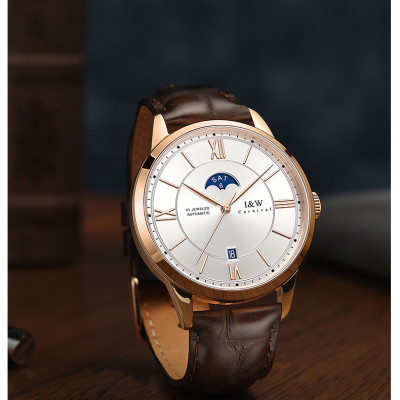 Đồng hồ nam chính hãng IW CARNIVAL IW528G-1 Kính sapphire ,chống xước,Chống nước 30m ,Bảo hành 24 tháng,Máy cơ (Automatic),Dây da cao cấp