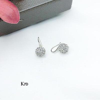 Bông tai bạc nụ tim xinh chất liệu bằng bạc MS0410