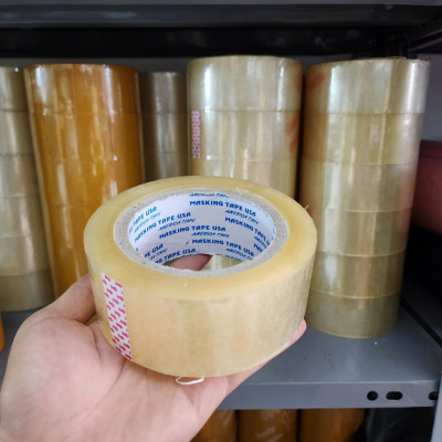 [Xả Kho ] cuộn băng keo trong 200 yard, băng keo dán thùng, băng keo trong, siêu dính, khỗ 4.8 cm