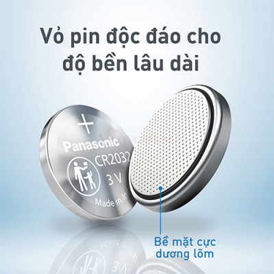 Vỉ Pin nút Panasonic 3V CR-2032VN/5B (1 viên/5 viên) - Hàng chính hãng
