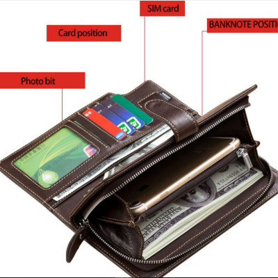 Ví nam ví cầm tay nam nữ 100% da bò thật cao cấp phong cách mới hiện đại