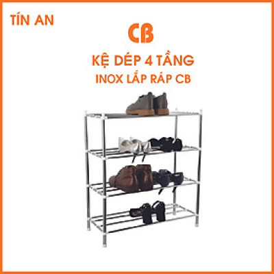 Kệ Dép Inox 4 Tầng Lắp Ráp CB