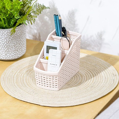 Khay nhựa tiện ích 4 ngăn để bàn,, khay nhựa 4 ngăn đựng bút, đồ dùng đa năng - Chính hãng MINIIN (Giao màu ngẫu nhiên)