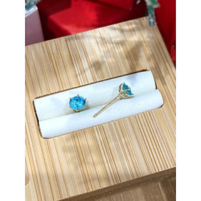 Bông Tai Vàng 14K Đính Đá CZ cao cấp - MOON Jewelry