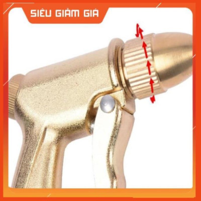 Bộ dây vòi xịt nước rửa xe, tưới cây đa năng, tăng áp 3 lần, loại 3m, 5m 206701-1Qđầu đồng, cút, nối PE, d.vàng