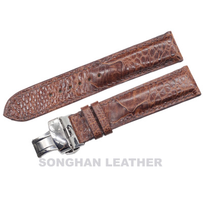 [Đà Điểu Vân To Khóa Gập] Dây Đồng Hồ.Dây Da Đà Điểu Gắn Chốt Thông Minh Kèm Khóa Gập Cao Cấp Chính Hãng Songhan Leather.Nhiều Size, Nhiều Màu.BẢO HÀNH 6 THÁNG