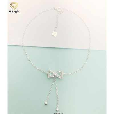 Lắc chân bạc Ý 925 Huệ Ngân - Nơ đẹp RYBJ50077